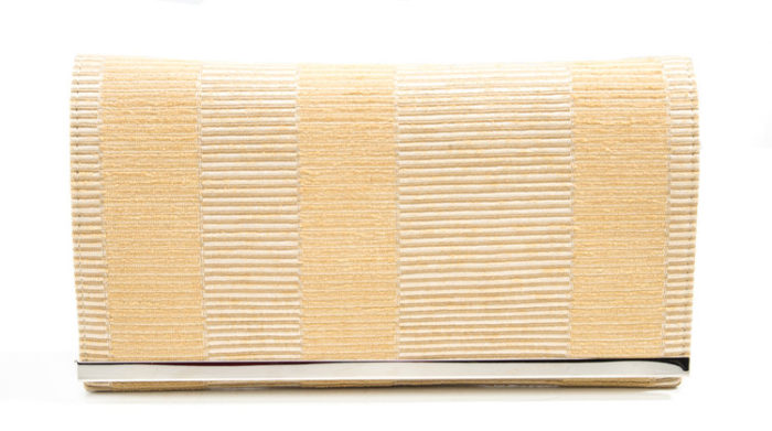 MITCHELL LIPSTICK CLUTCH IN RIBBED BUTTER YELLOW